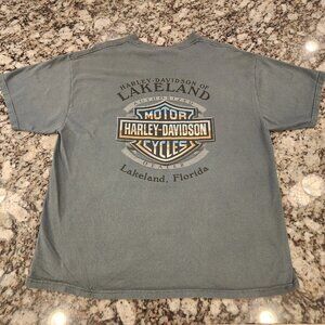 Harley Davidson Motorcycles 2008 Mens Lakeland Florida Green Shirt Size XL